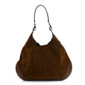 Gucci GG Suede B Large Shoulder Bag Brown