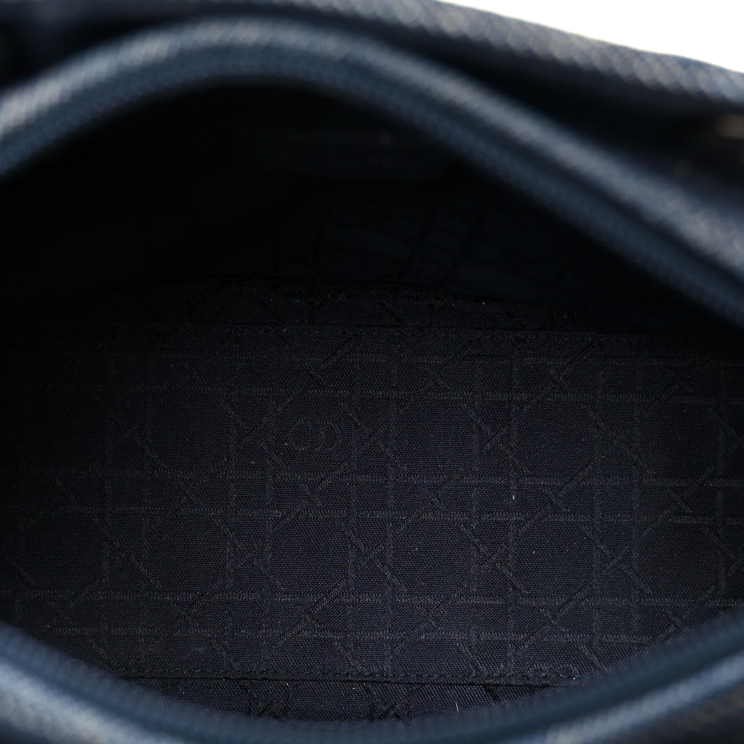 Christian Dior Denim Cannage Medium Lady Dior Blue Black