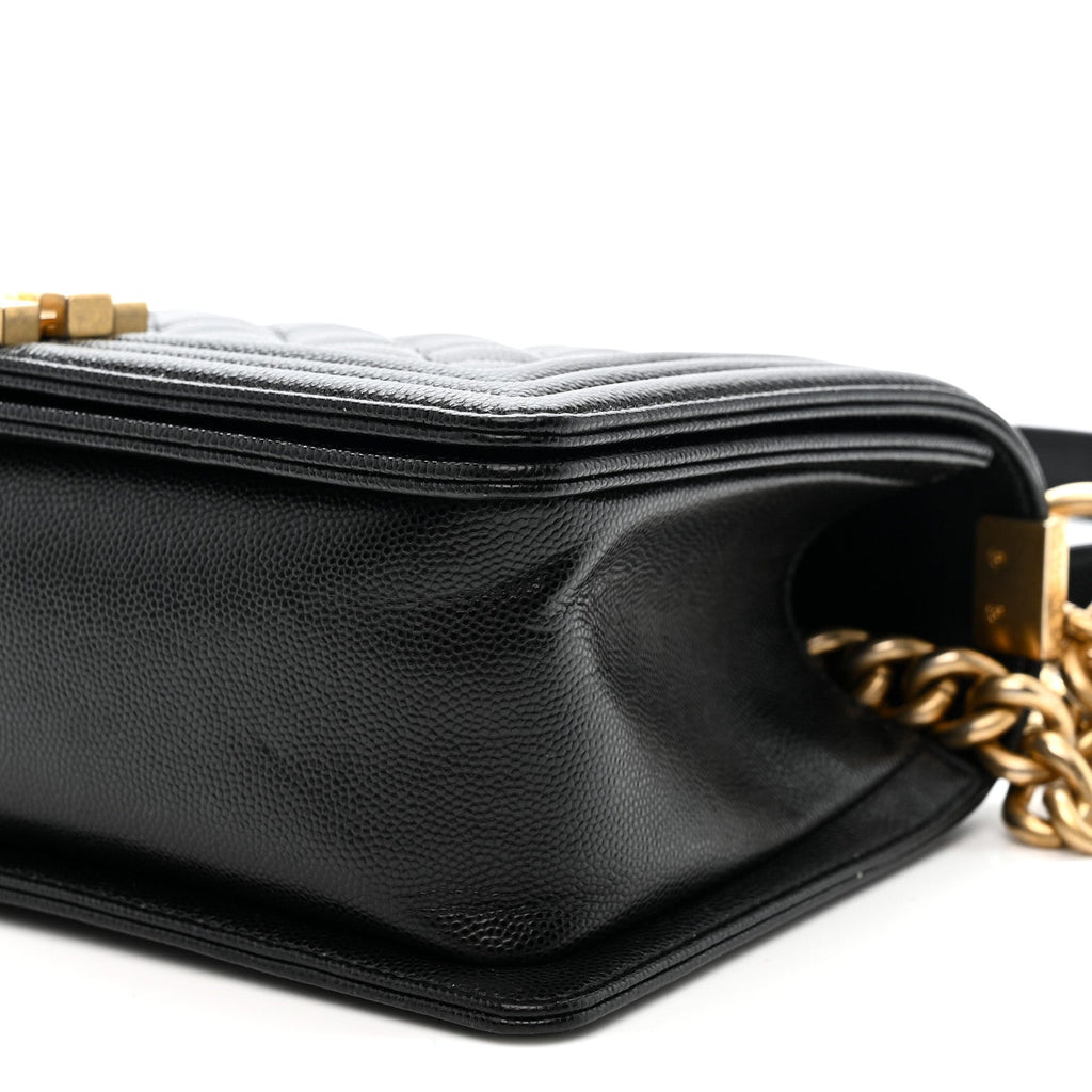 Chanel Caviar Quilted Medium Boy Flap Black