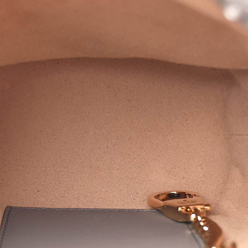 Gucci Snakeskin Mini Zumi Bucket Bag Dusty Grey