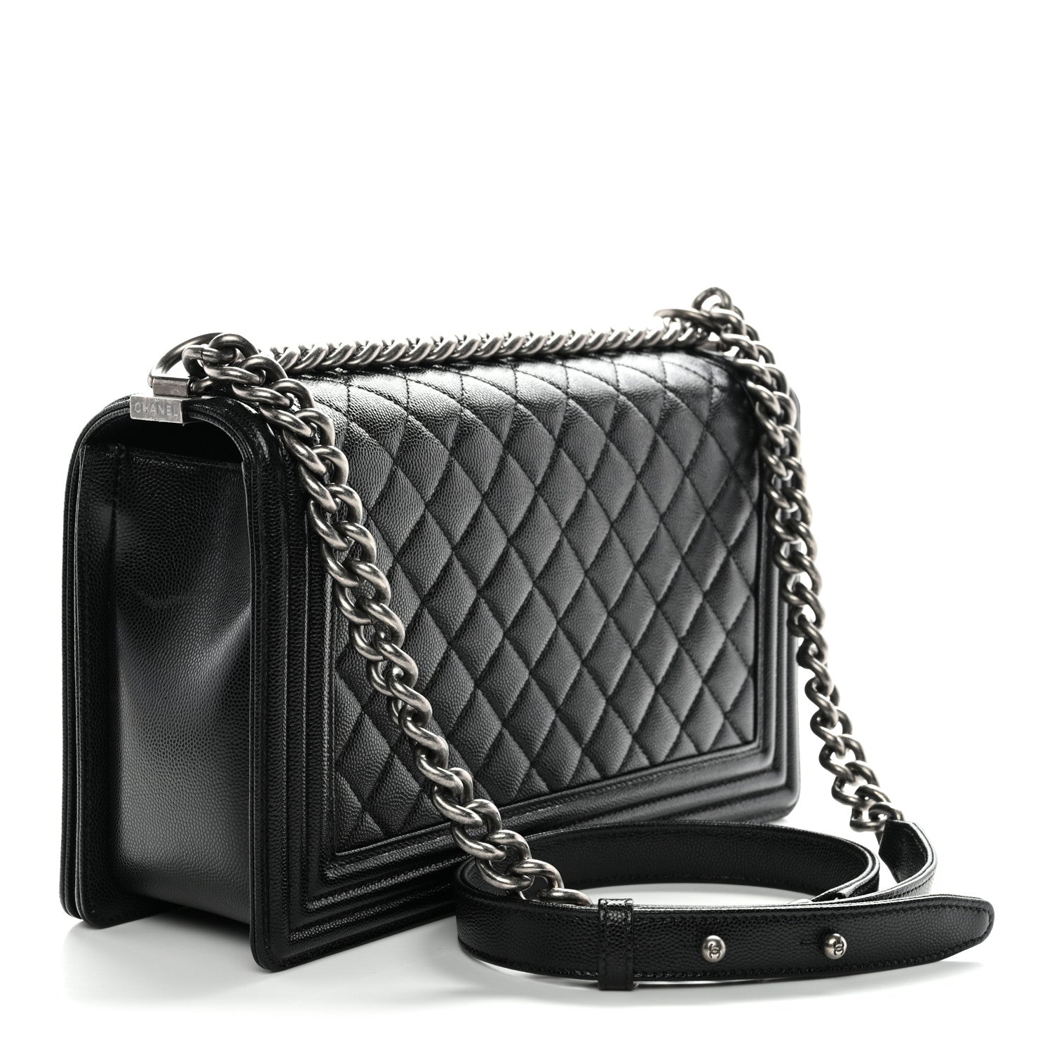 Chanel Caviar Quilted New Medium Boy Flap Black