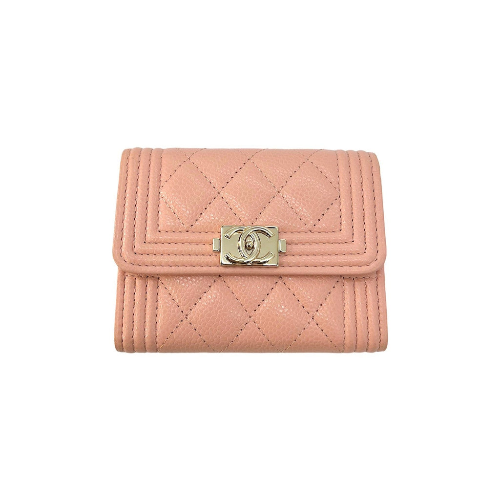Chanel Boy Trifold Flap Compact Wallet