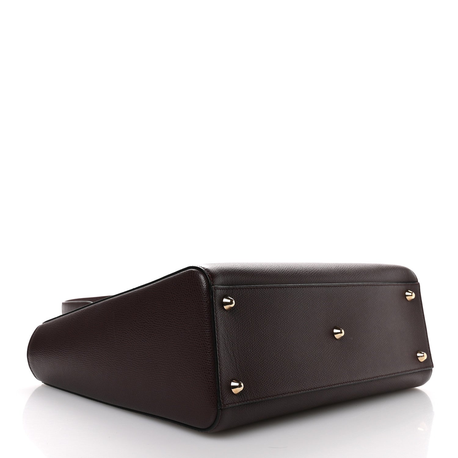 Christian Dior Grained Calfskin Large Lady Dior Burgundy