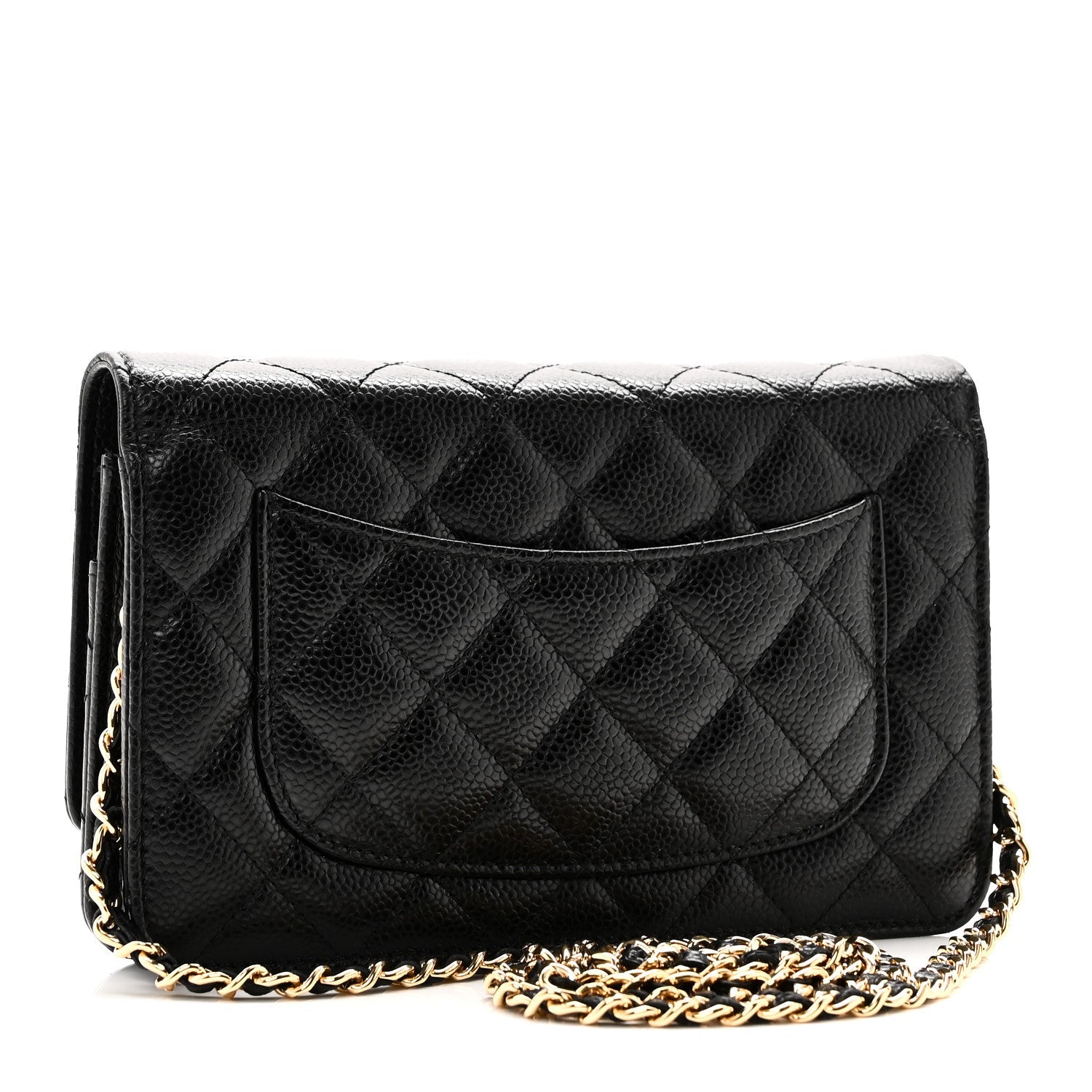 Chanel Caviar Quilted Wallet on Chain WOC Black