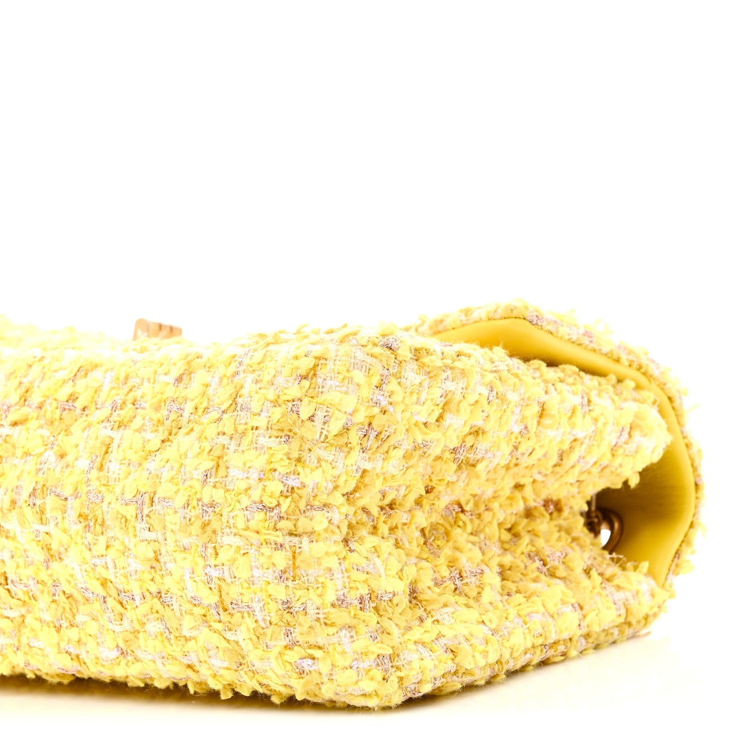 Chanel Tweed Quilted 2.55 Reissue Mini Flap Yellow