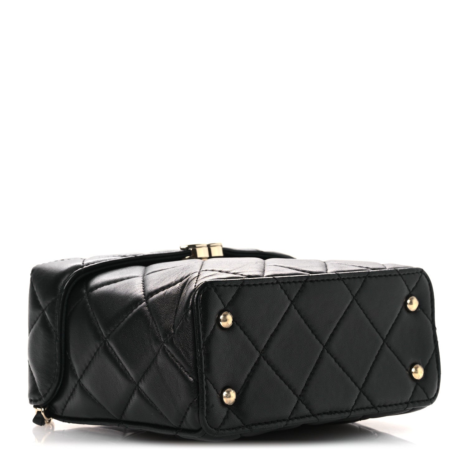 Chanel Lambskin Quilted Small Box Bag Black
