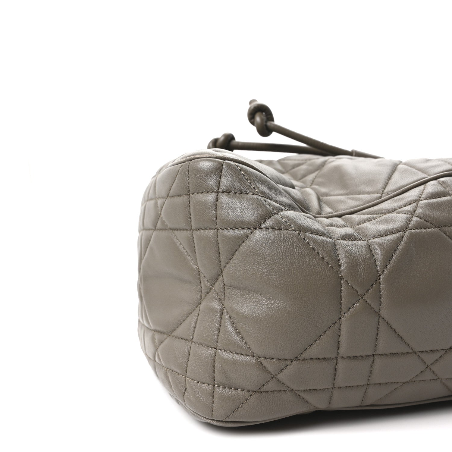 Christian Dior Calfskin Macrocannage Medium D-Motion Bag Clay Green