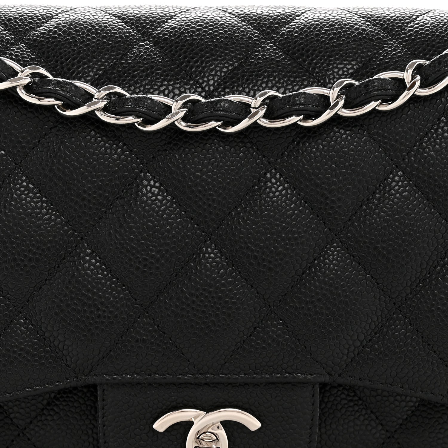 Chanel Caviar Quilted Jumbo Double Flap Black