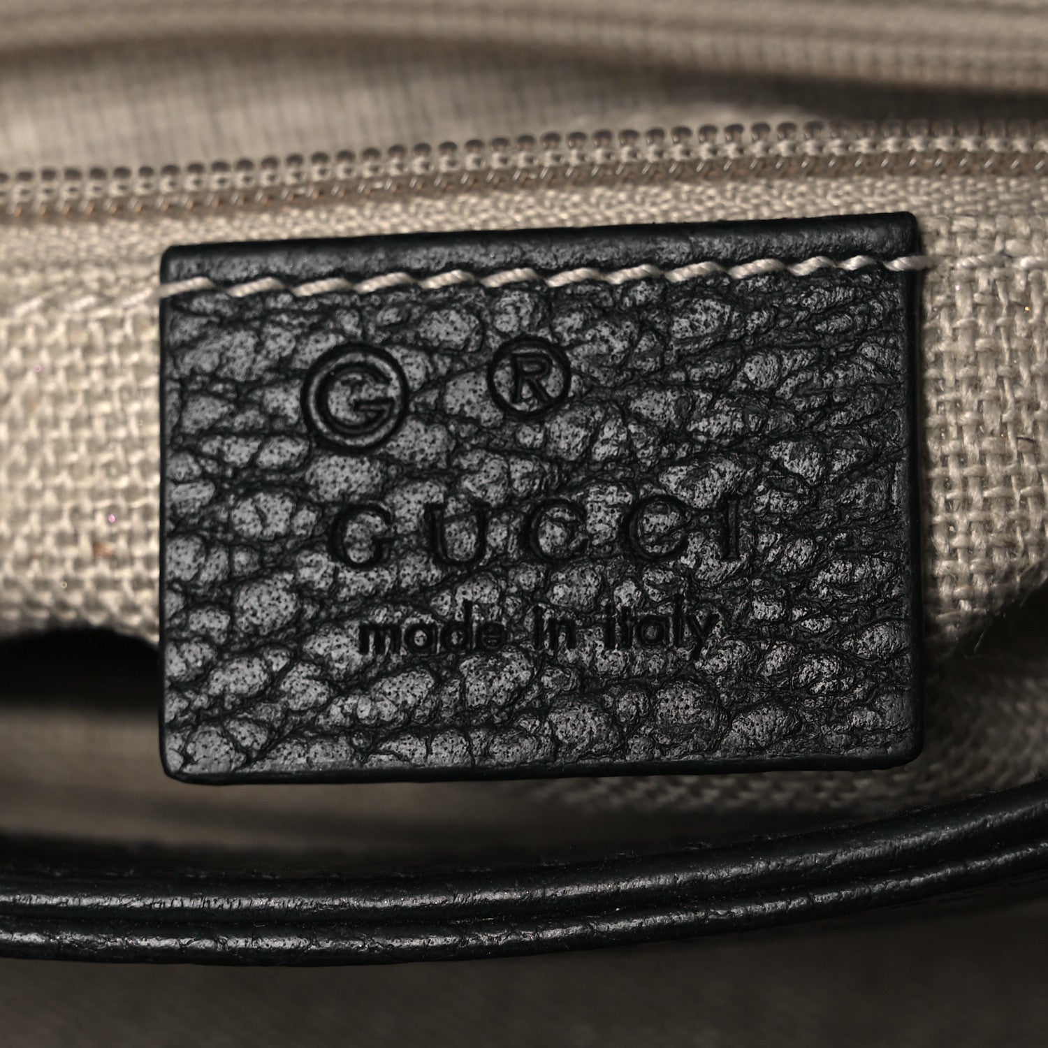Gucci Dollar Calfskin Interlocking G Crossbody Bag Black