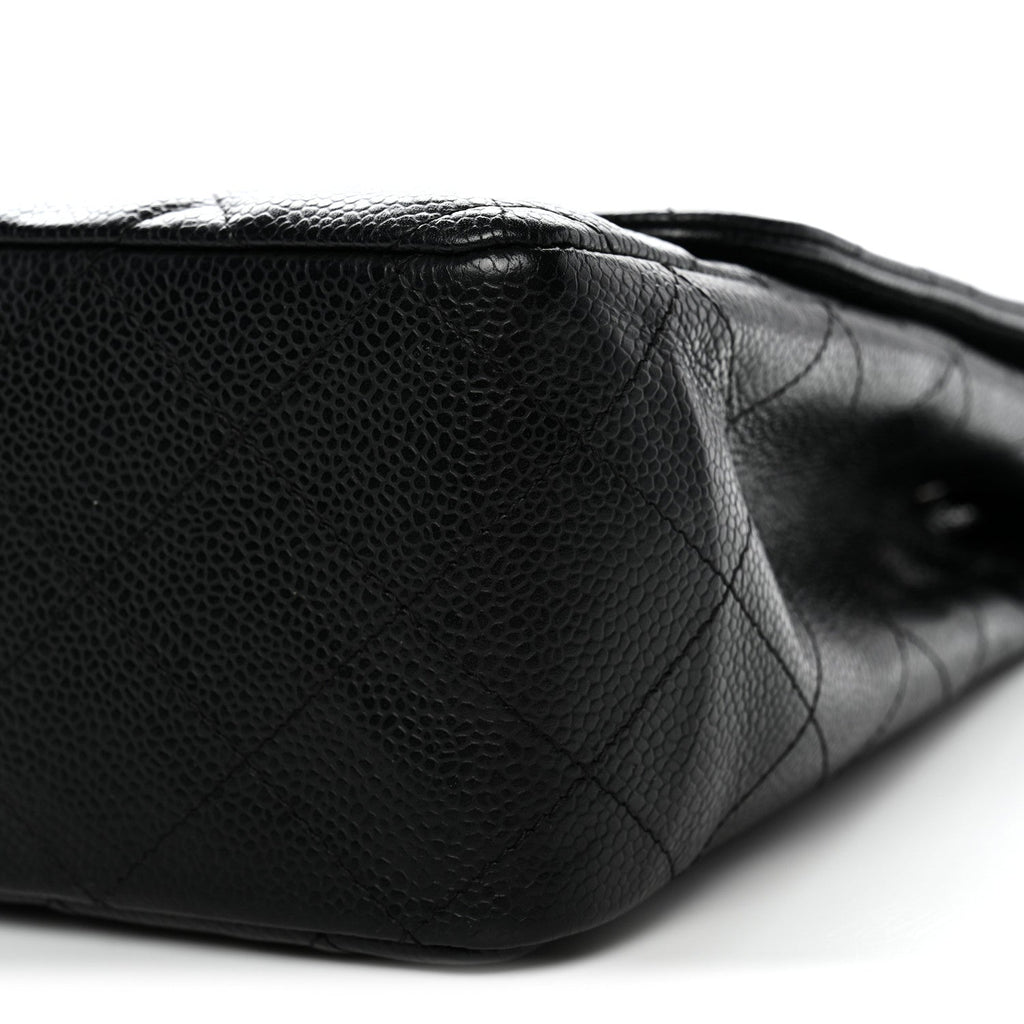Chanel Caviar Quilted Jumbo Single Flap Black