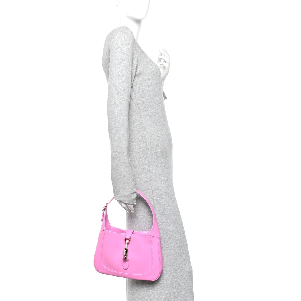 Gucci Ancora Calfskin Web Medium Jackie 1961 Hobo Pink