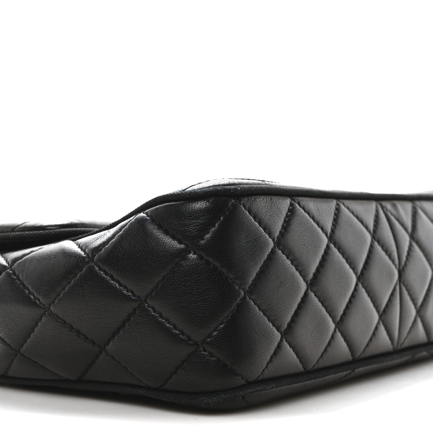 Chanel Lambskin Scallop Quilted Medium Pagoda Flap Black