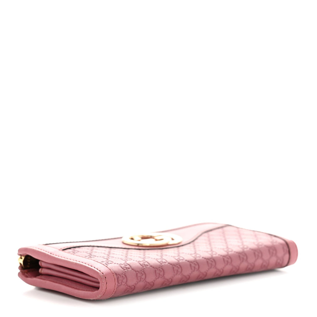 Gucci Microguccissima Sukey Zip Around Wallet Vintage Rose