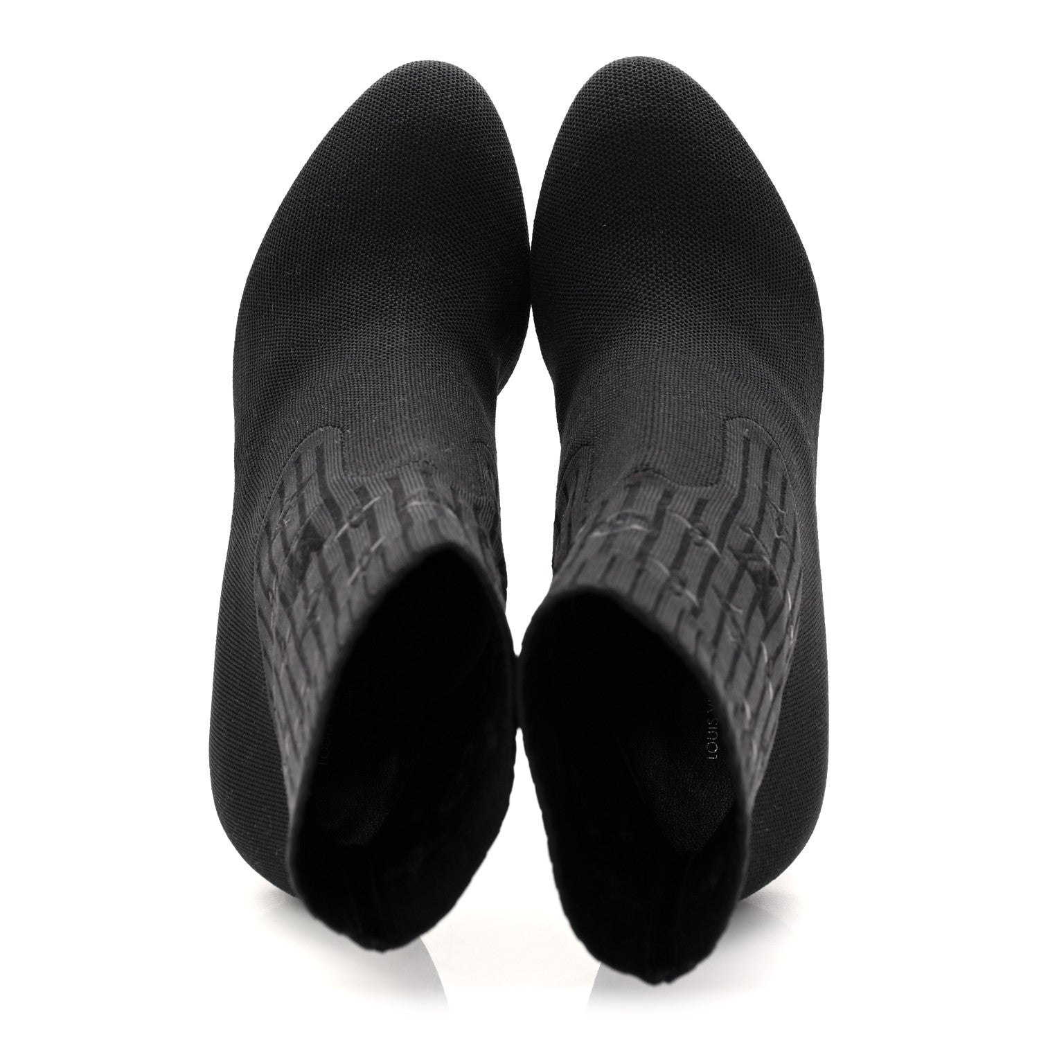 Louis Vuitton Monogram Stretch Fabric Silhouette Ankle Boots 39 Black