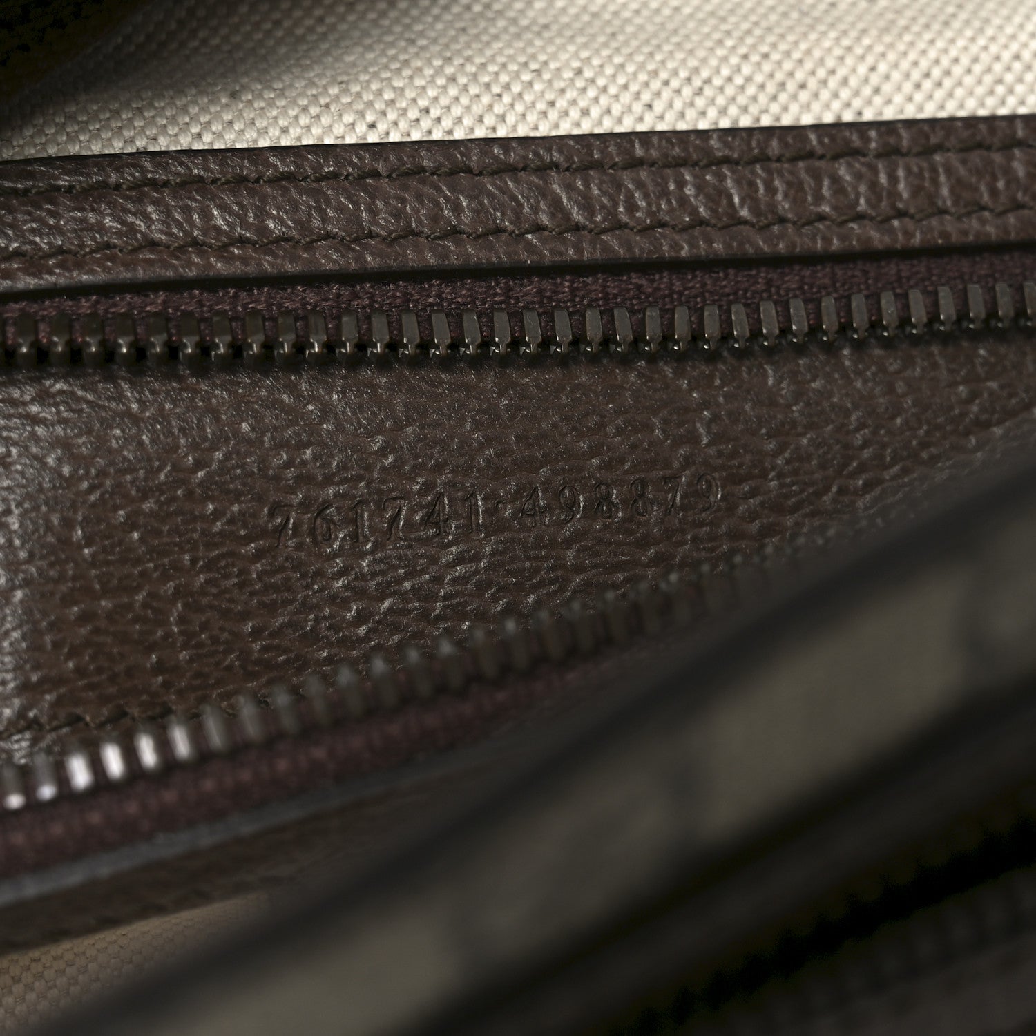 Gucci Tender GG Supreme Monogram Textured Dollar Calfskin Ophidia Messenger Bag Beige Ebony Dark Brown