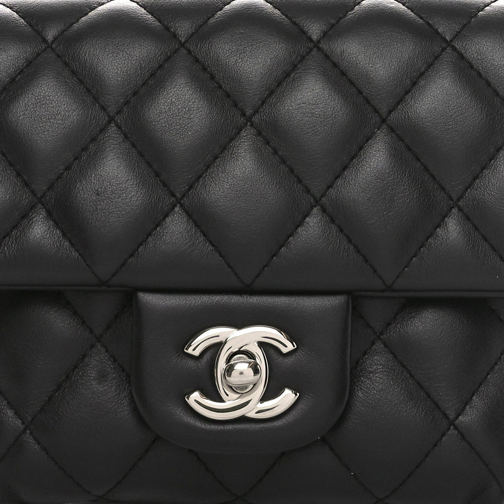 Chanel Calfskin Quilted CC Uniform Flap Belt Bag Black
