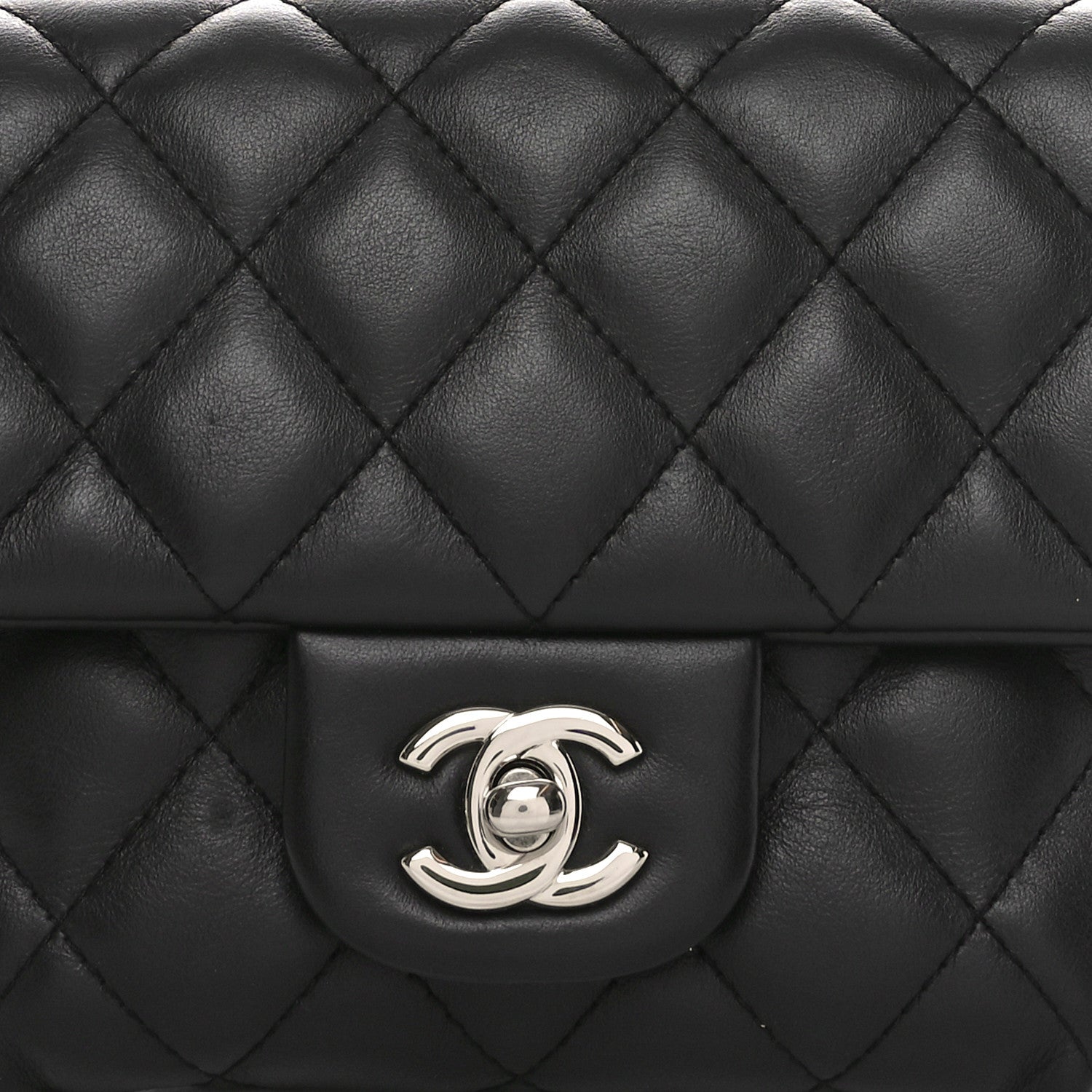 Chanel Calfskin Quilted CC Uniform Flap Belt Bag Black