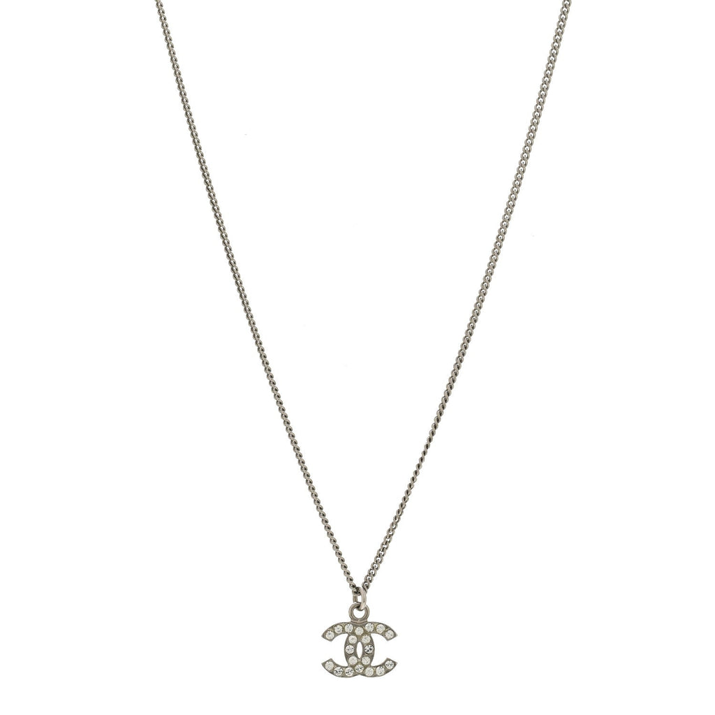 Crystal Timeless CC Necklace Silver