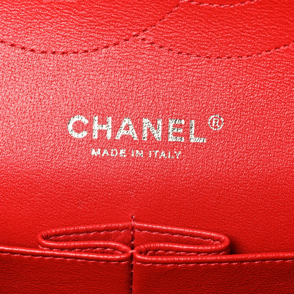 Chanel Lambskin Quilted Jumbo Double Flap Red