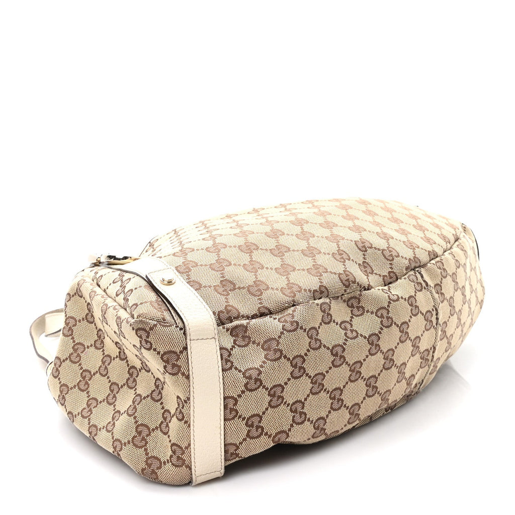 Gucci Monogram Medium Abbey Shoulder Bag Off White