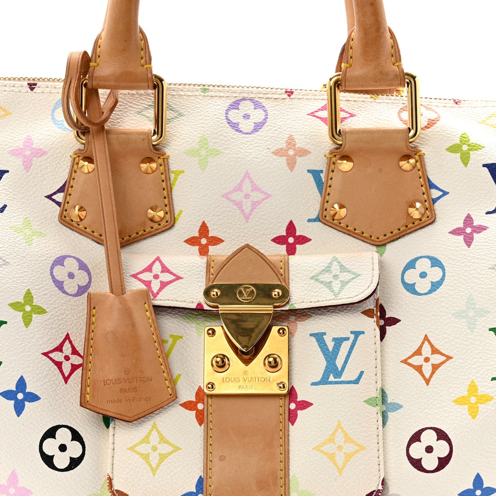 Louis Vuitton Monogram Multicolor Speedy 30 White