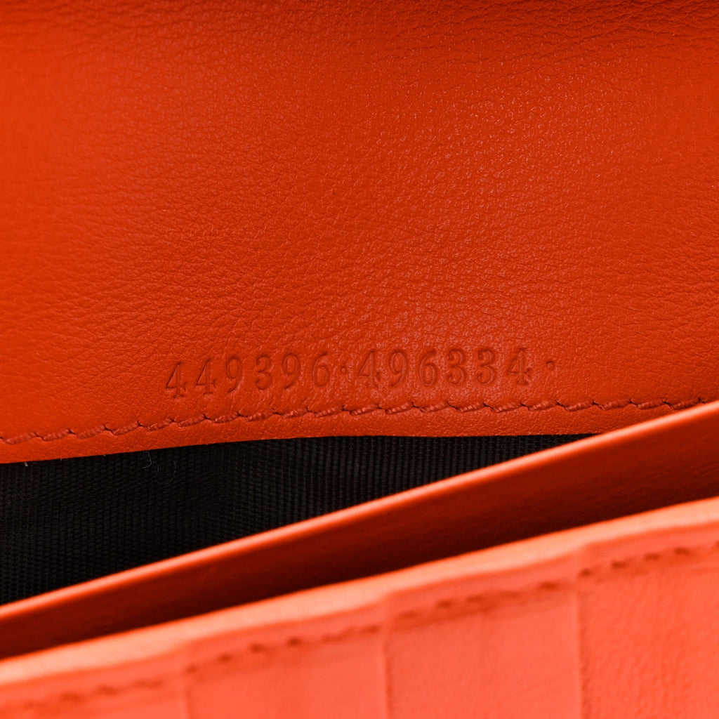 Gucci Soft Microguccissima Continental Wallet Sun Orange