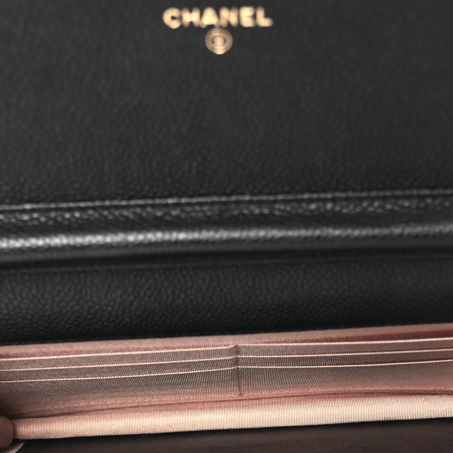 Chanel Grained Calfskin Quilted Cuba Wallet On Chain WOC Black