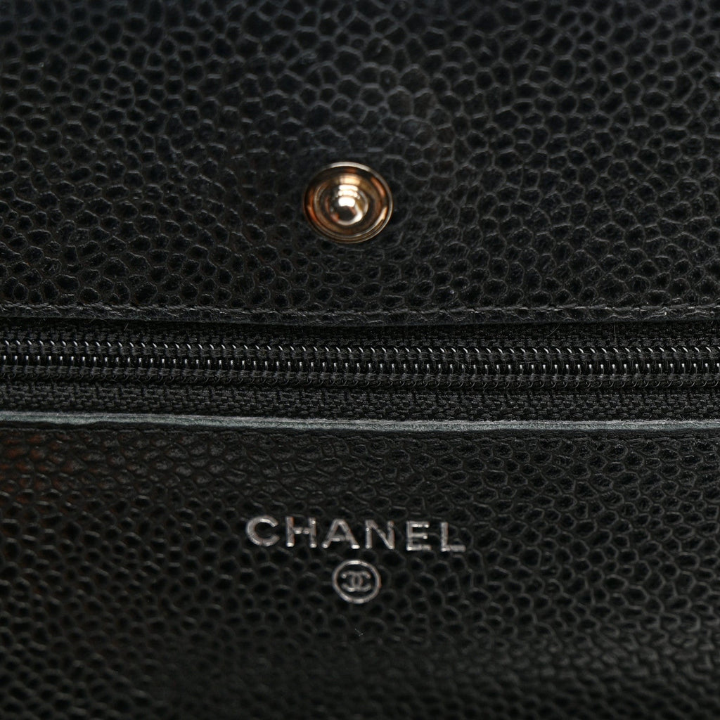 Chanel Caviar Quilted Wallet on Chain WOC Black