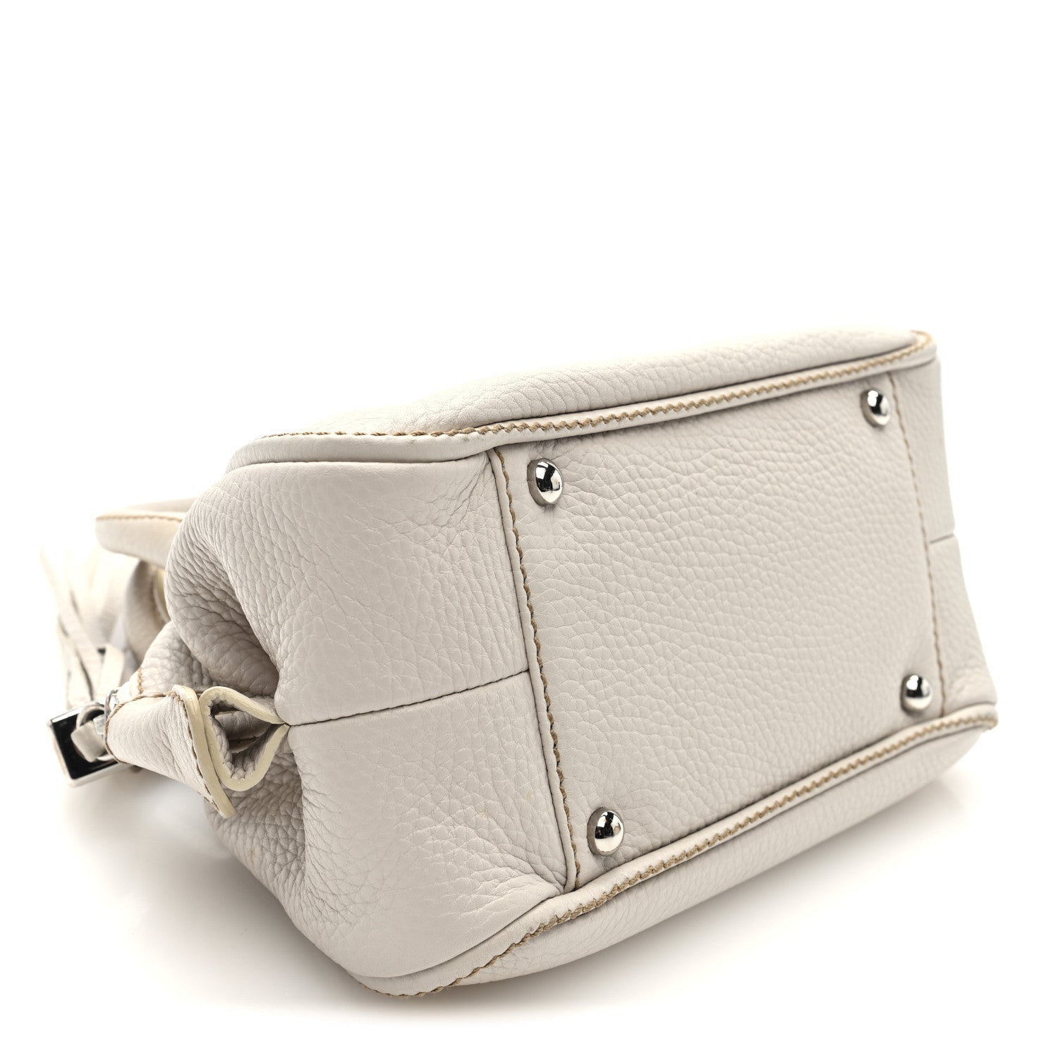 Chanel Calfskin Lax CC Small Bowler Bag White
