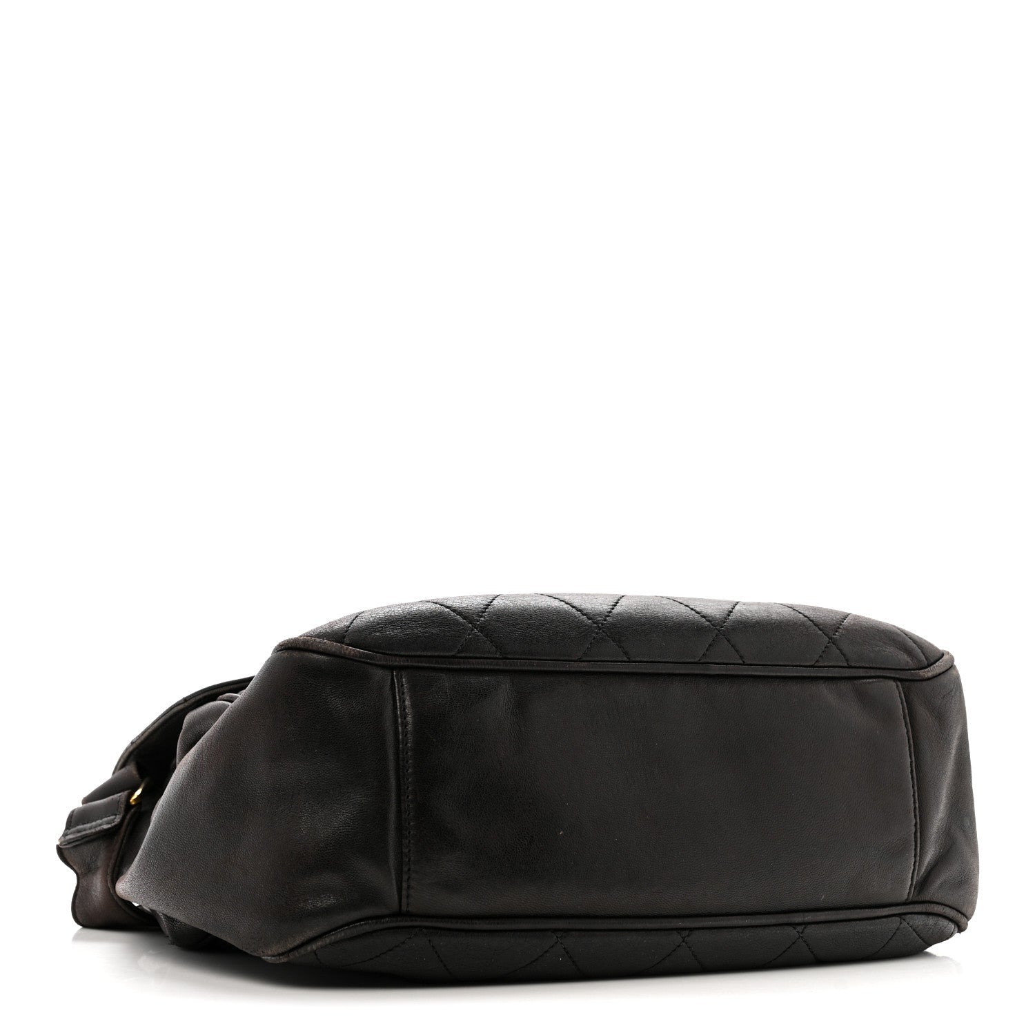 Chanel Lambskin Quilted Flap Shoulder Bag Black