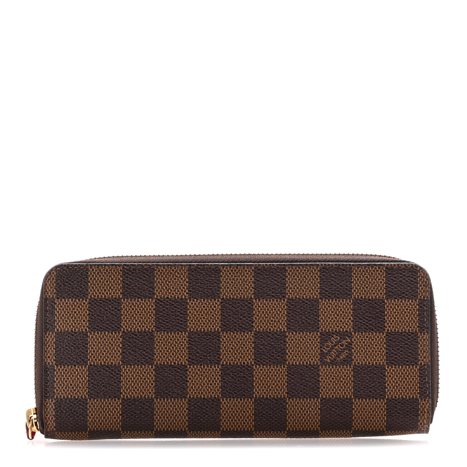 Louis Vuitton Damier Ebene Clemence Wallet Cherry