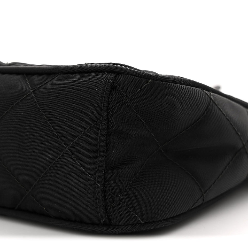 Prada Nylon Tessuto Impuntu Quilted Crossbody Bag Black