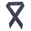 Chanel Silk CC Slim Bandeau Scarf Blue White