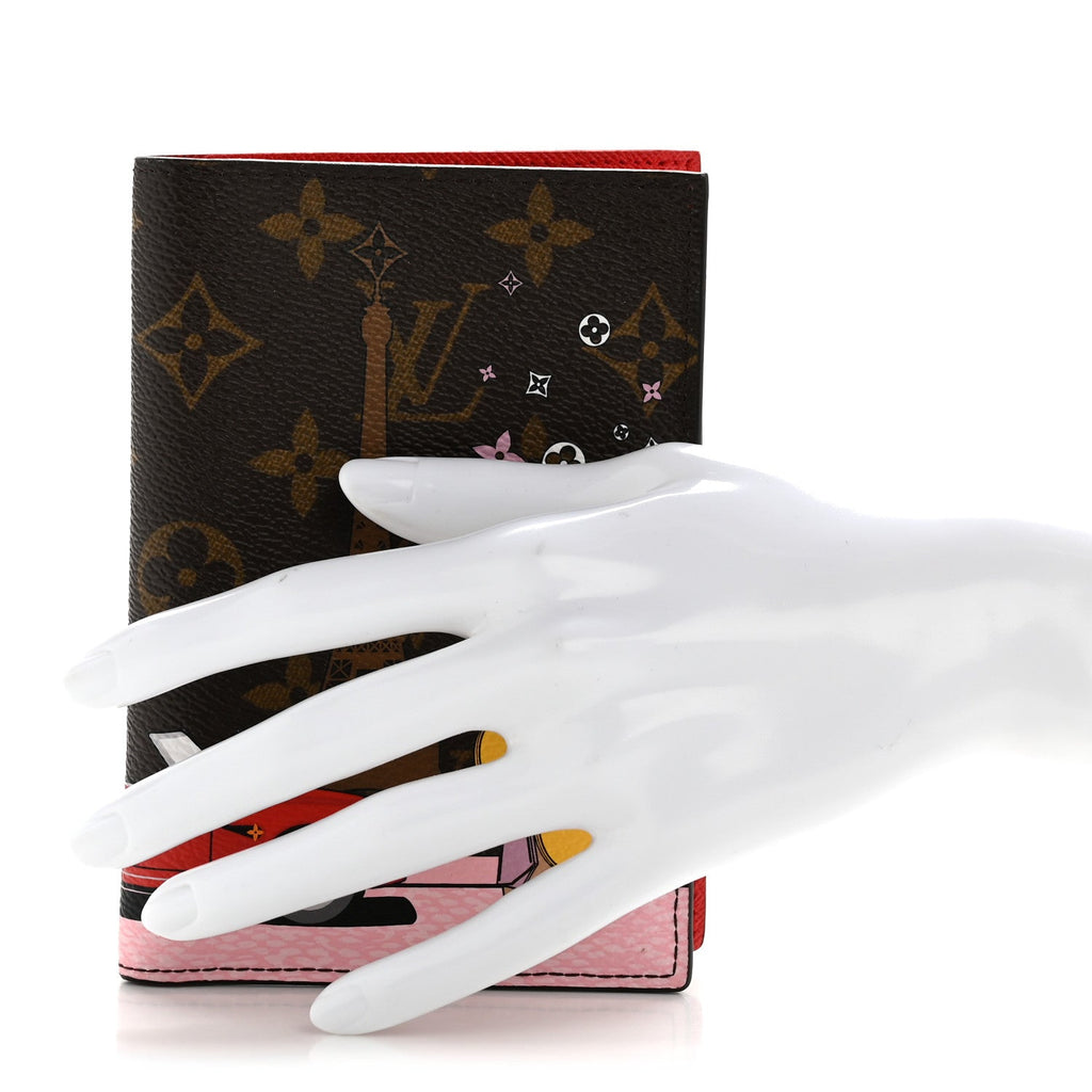 Louis Vuitton Monogram 2019 Christmas Animation Passport Cover Rouge