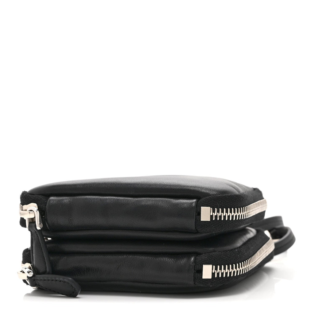 Prada Nappa Soft Padded Mini Triangle Crossbody Pouch Black