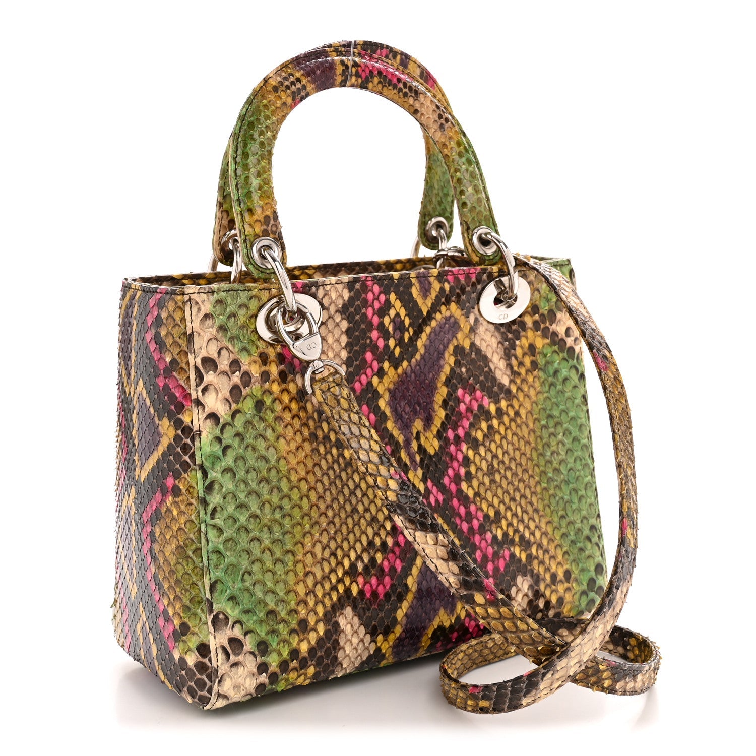Christian Dior Snakeskin Medium Lady Dior Multicolor