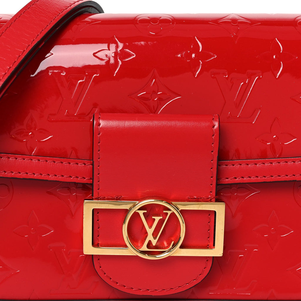 Louis Vuitton Vernis Monogram Dauphine Mini Red