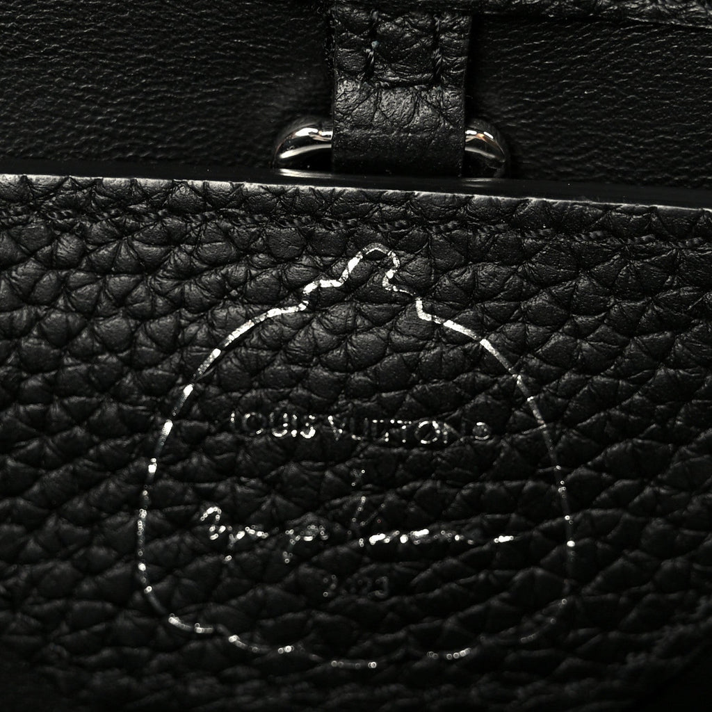 Louis Vuitton LV X YK Taurillon Inlaid Kusama Flowers Capucines BB Black