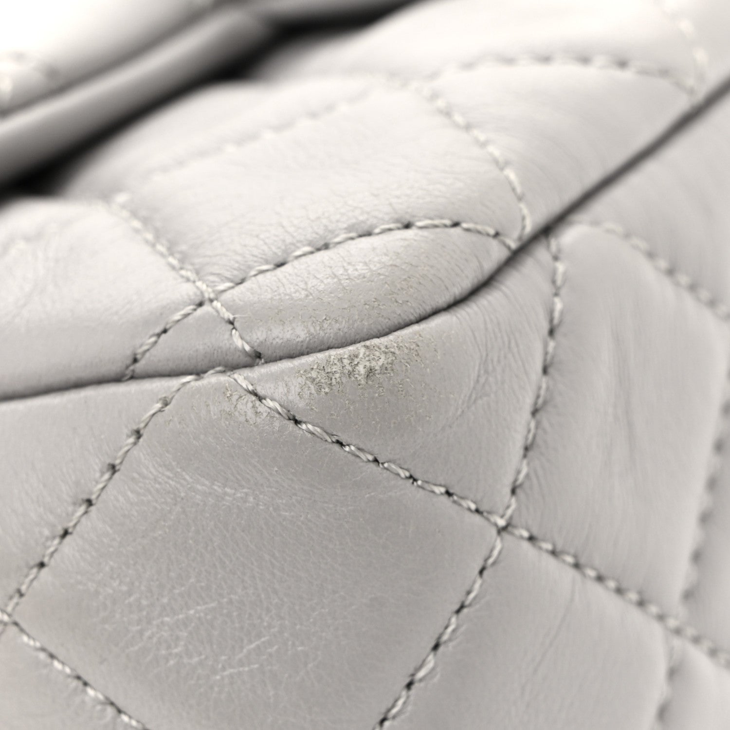 Chanel Lambskin Quilted Mini Rectangular Pearl Crush Flap Grey
