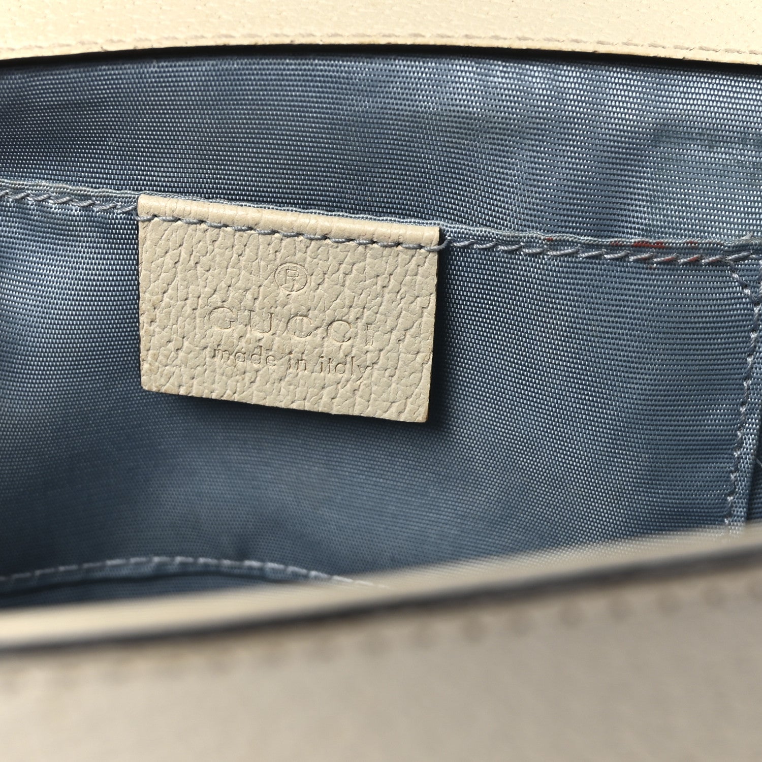 Gucci Grained Calfskin Bee Star Small Padlock Shoulder Bag White