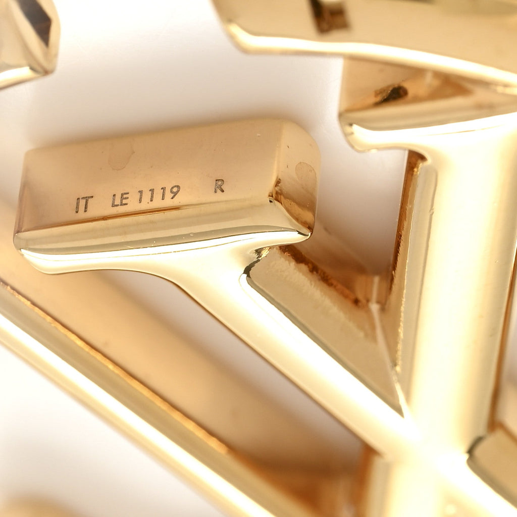 Louis Vuitton Metal Louise Hoop Earrings Gold