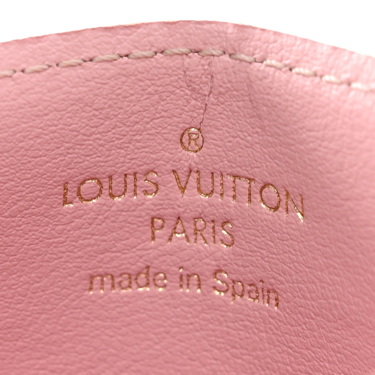 Louis Vuitton Damier Ebene Caissa Card Holder Rose Ballerine