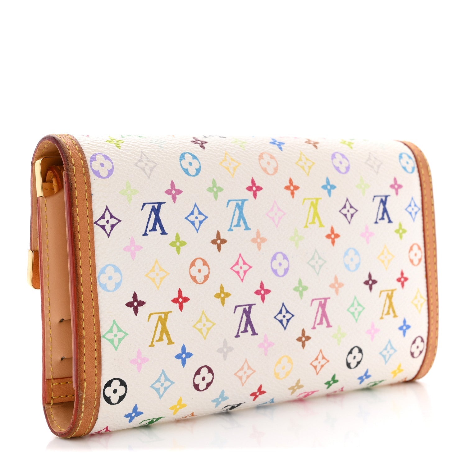 Louis Vuitton Monogram Multicolor Porte Tresor International Wallet White