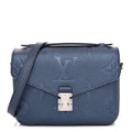 Louis Vuitton Metallic Empreinte Monogram Giant Pochette Metis Navy Nacre