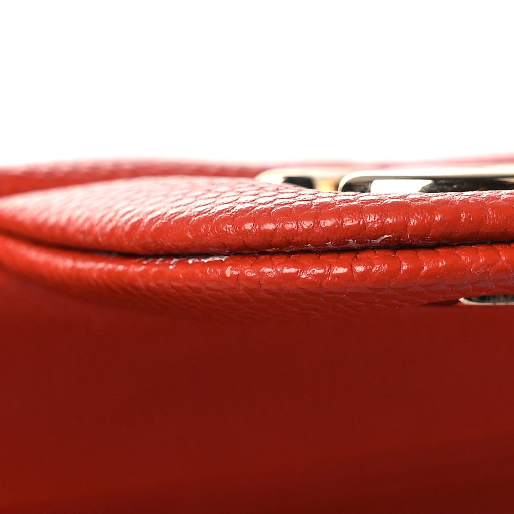 Chanel Caviar Quilted Medium Double Flap Light Red