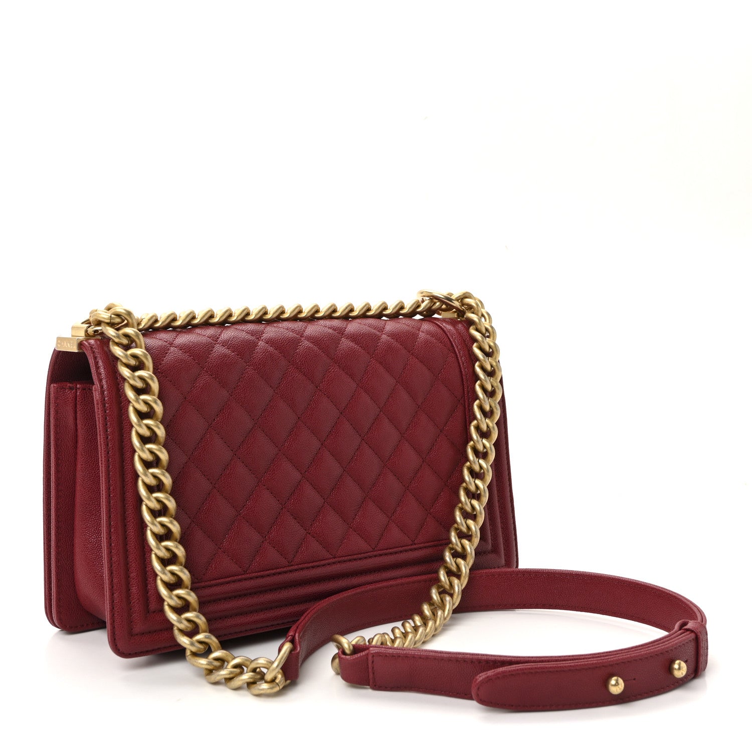 Chanel Caviar Quilted Medium Boy Flap Burgundy