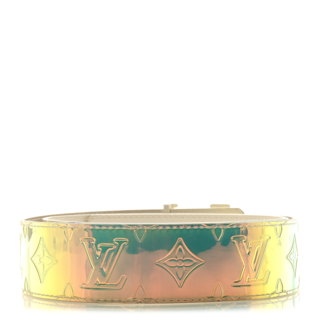 Louis Vuitton PVC Monogram 40mm LV Initiales Reversible Belt 85 34 Iridescent Prism