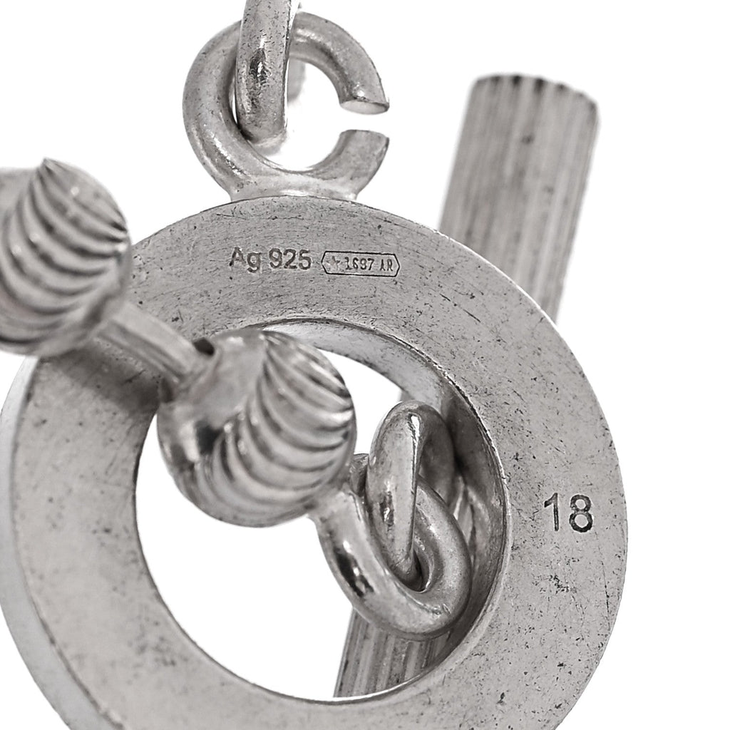 Gucci Sterling Silver Boule Bead Toggle Bracelet