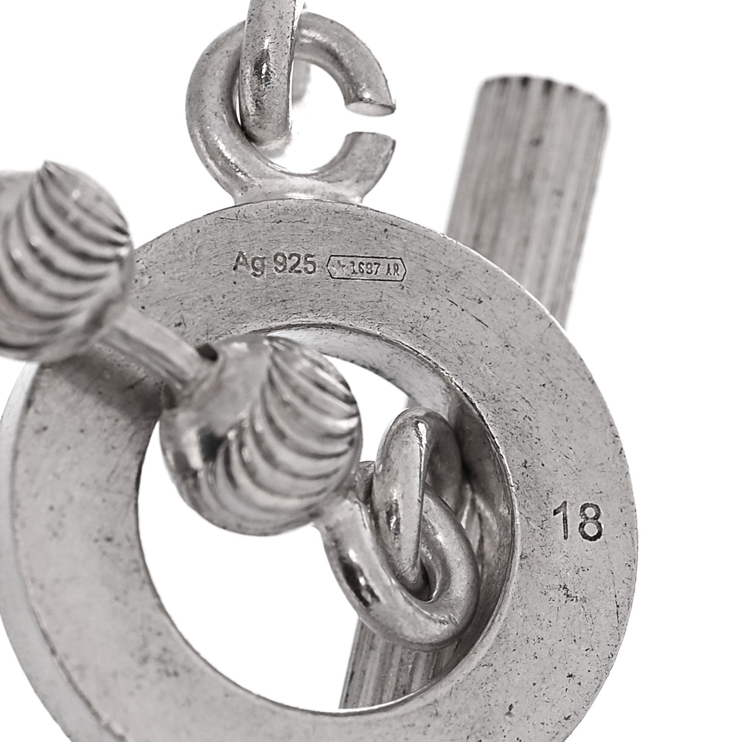 Gucci Sterling Silver Boule Bead Toggle Bracelet