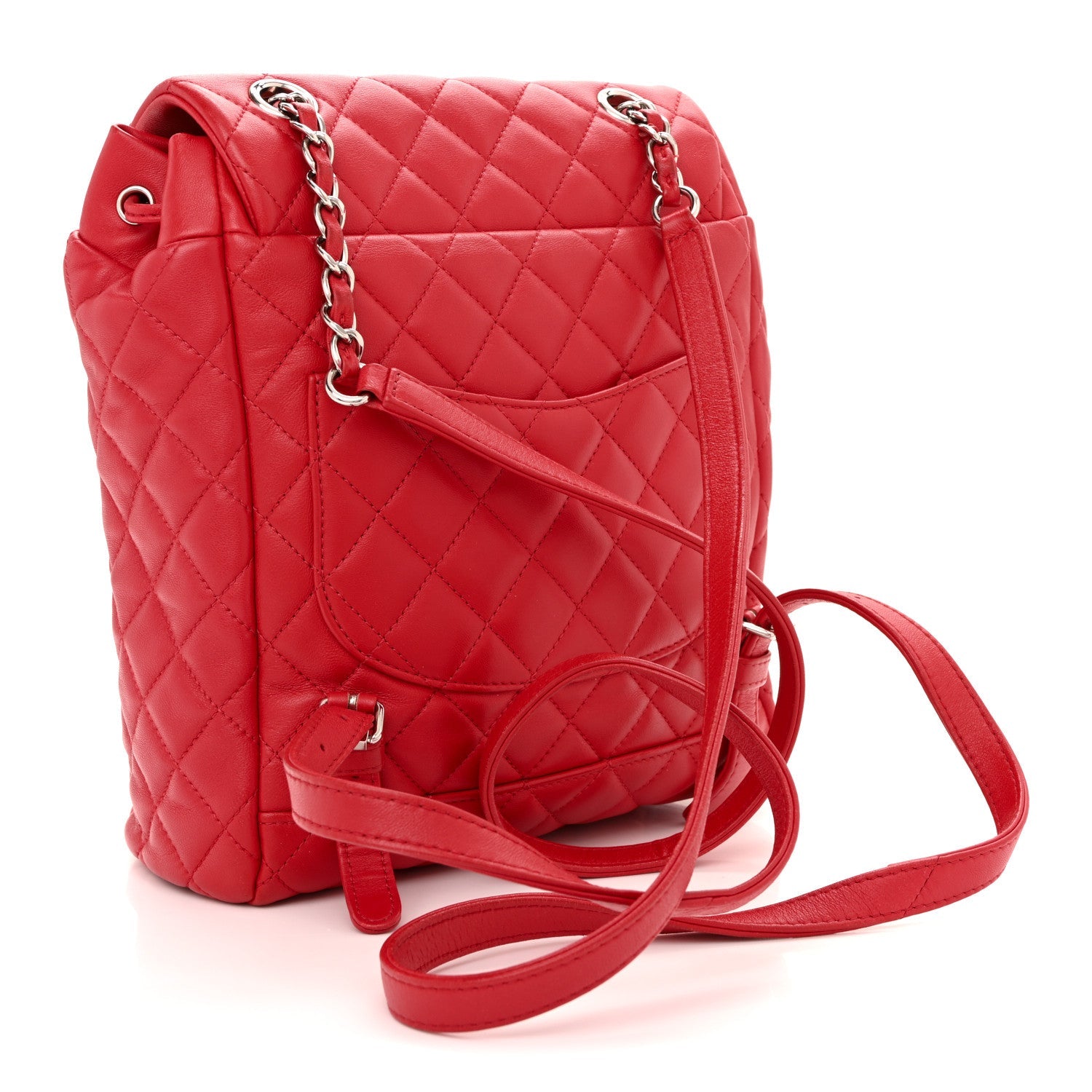 Chanel Lambskin Quilted Small Urban Spirit Backpack Red